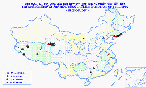 硼礦資源分布圖